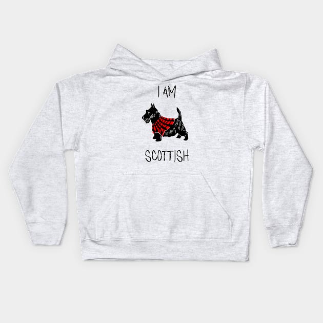 Scottish Terrier Black Kids Hoodie by SandraKC